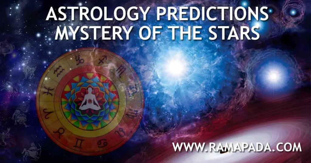 Astrology predictions: mystery of the stars with zodiac wheel and cosmic universe background