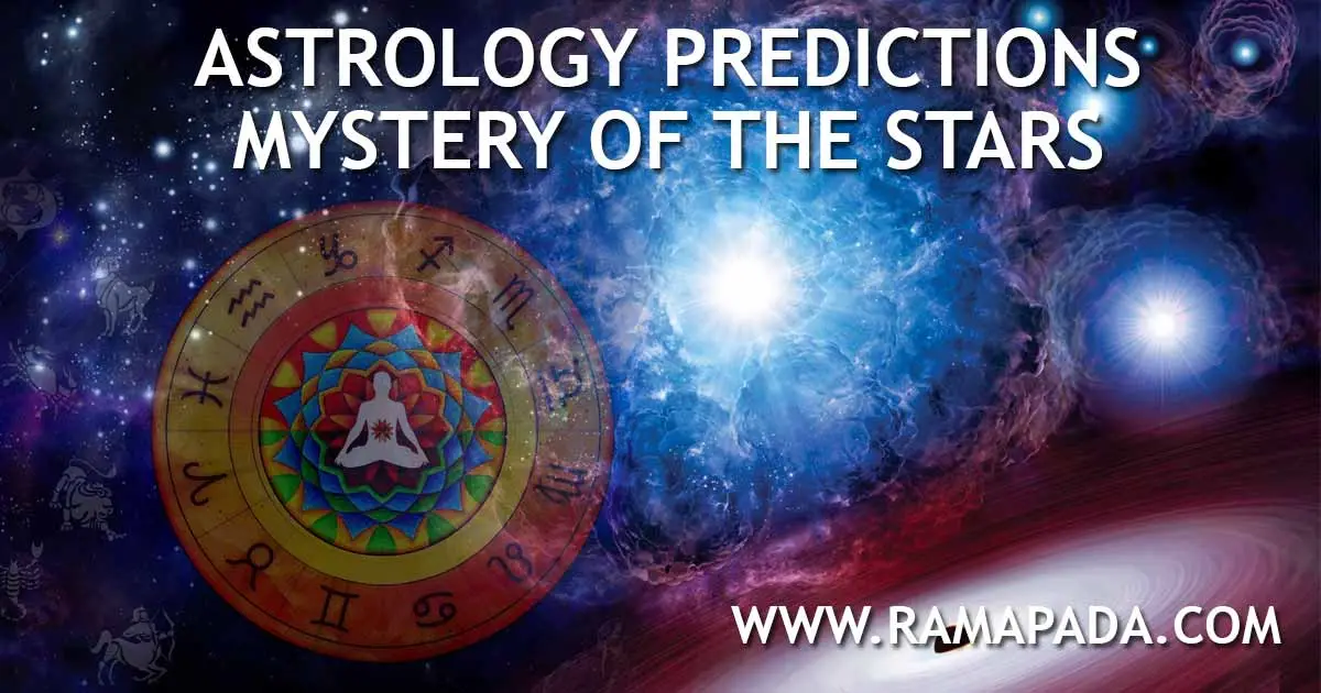 Astrology predictions: mystery of the stars with zodiac wheel and cosmic universe background