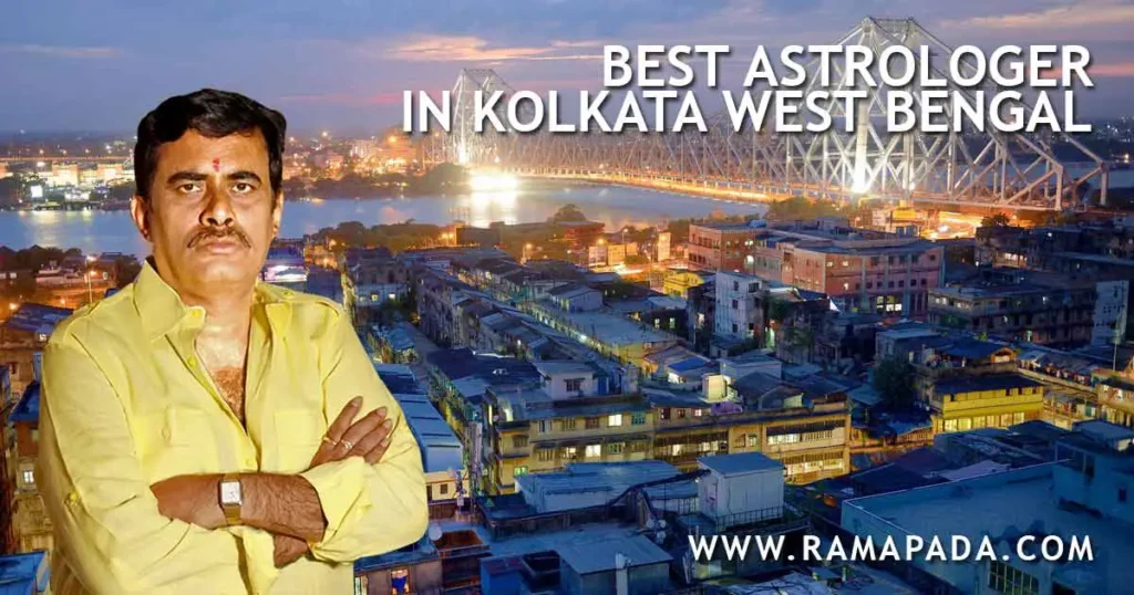 Best astrologer in Kolkata West Bengal Ramapada Acharjee with city view and astrology guidance