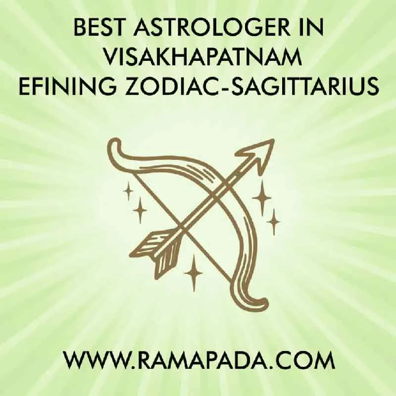 Best astrologer in Visakhapatnam explaining Sagittarius zodiac sign with symbolic archer illustration