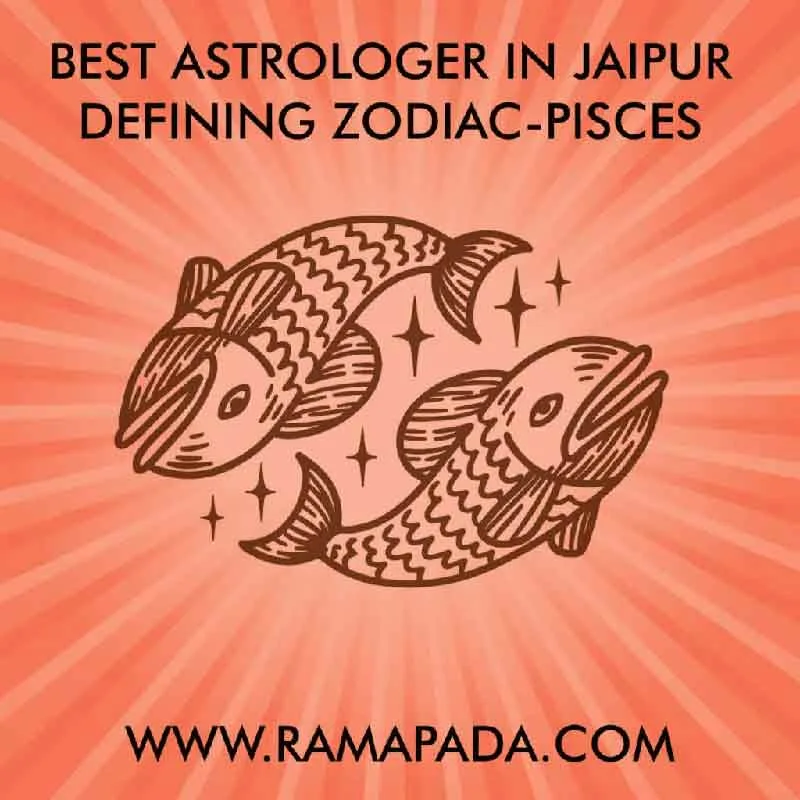 Best astrologer in Jaipur explaining Pisces zodiac sign with fish symbol illustration