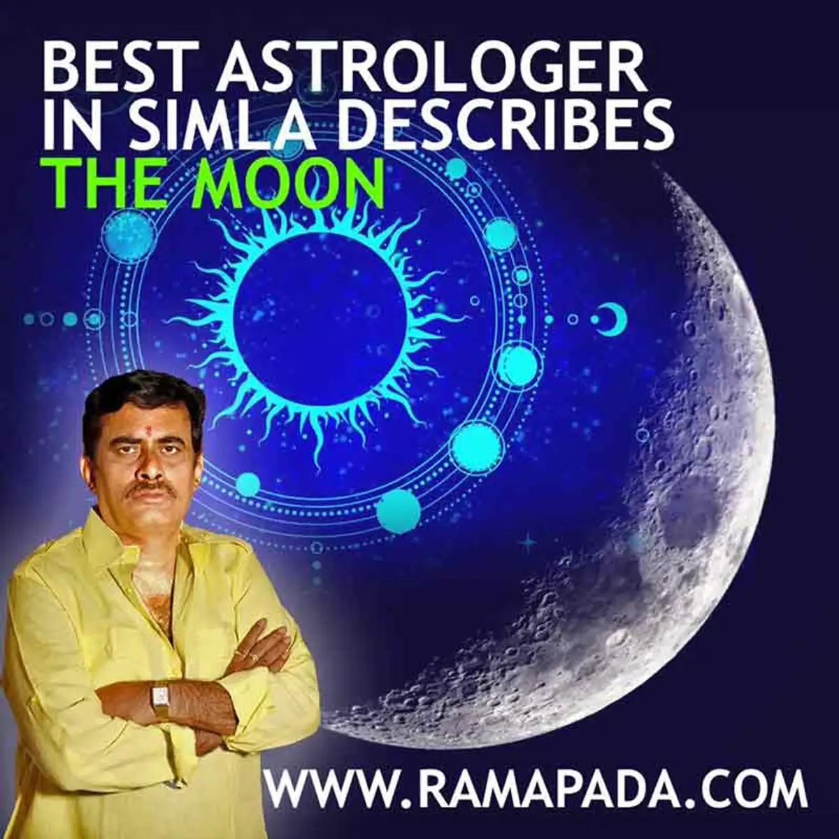 Best astrologer in Shimla Himachal Pradesh explaining moon in astrology and its effect on mind and emotions