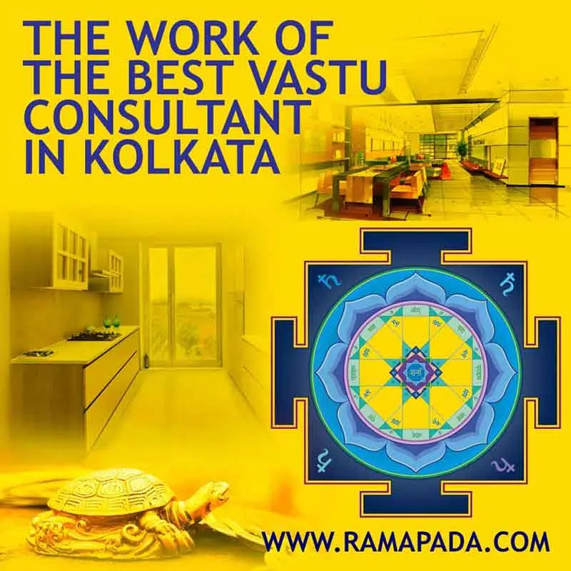 Professional Vastu Shastra consultancy in Kolkata featuring a Vastu Purusha Mandala and modern interior design.