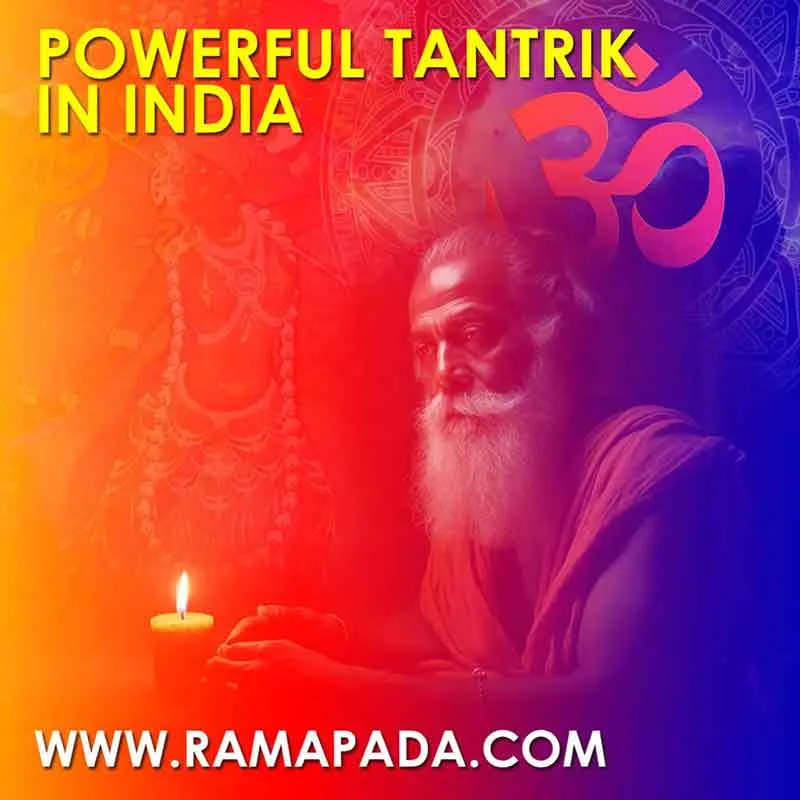 A powerful Tantrik in India performing spiritual Tantrik practices with divine energy and meditation
