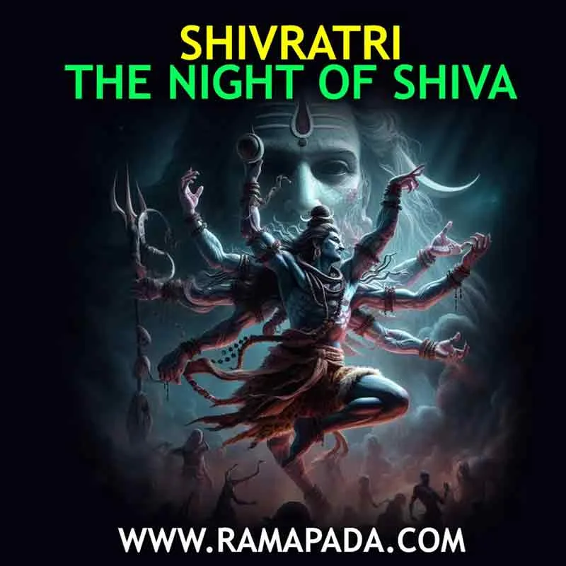 Shivratri the Night of Shiva with Lord Shiva's cosmic dance spiritual artwork