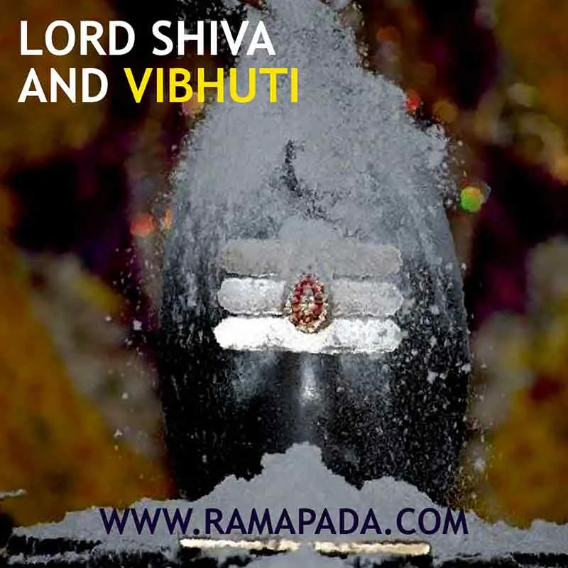 Lord Shiva and Vibhuti sacred Shivling image with holy ash in Hindu worship