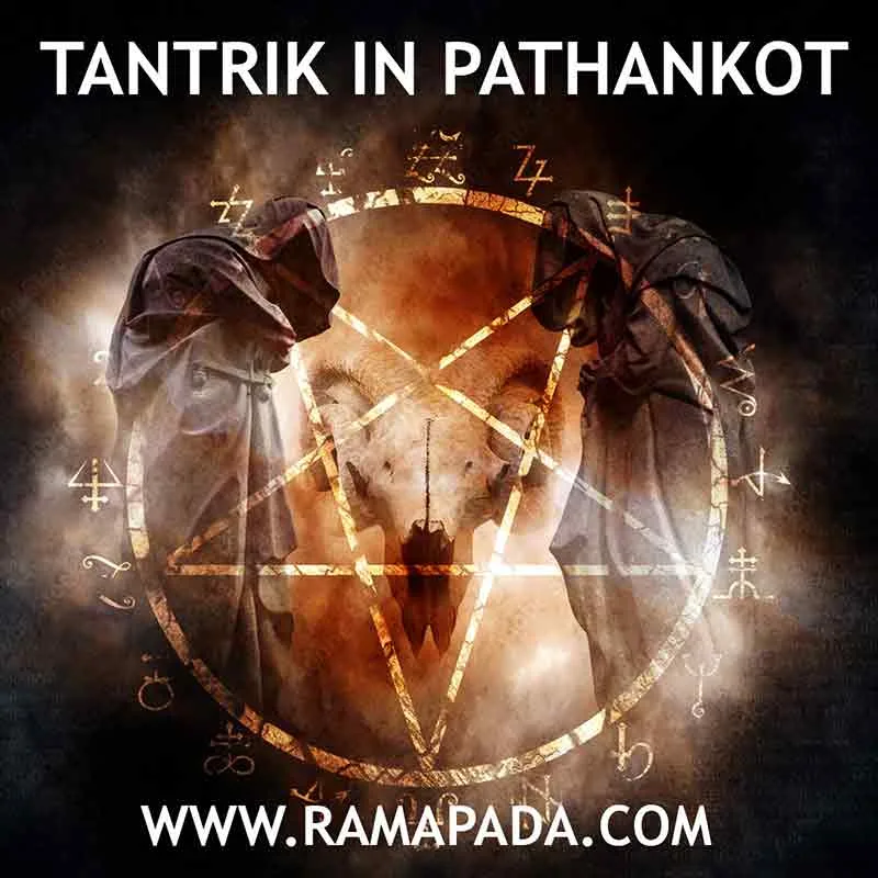 A tantrik in Pathankot performing mystical tantra ritual with sacred symbols and spiritual energy
