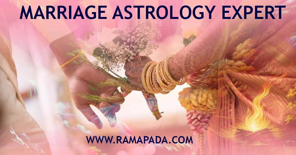 Marriage astrology expert guiding couple with traditional wedding ritual and kundali matching insights