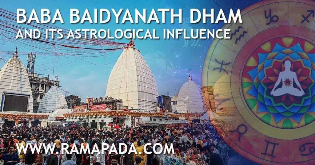 Baidyanath Dham Jyotirlinga Temple, Jharkhand, astrology, zodiac influence, Shiva devotees, pilgrimage, crowd, India