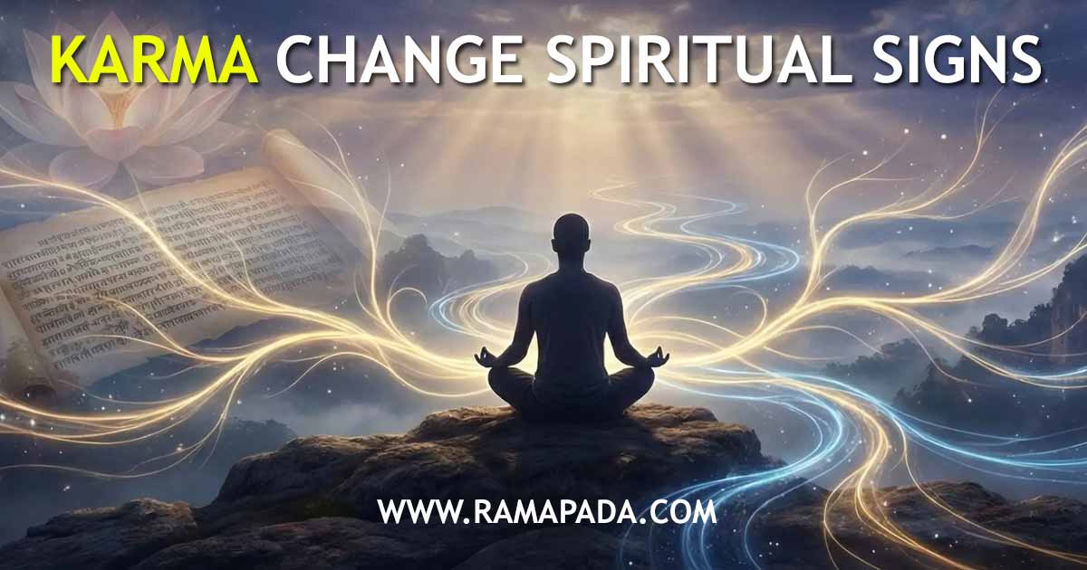 Karma change spiritual signs showing transformation and awakening through meditation and energy flow