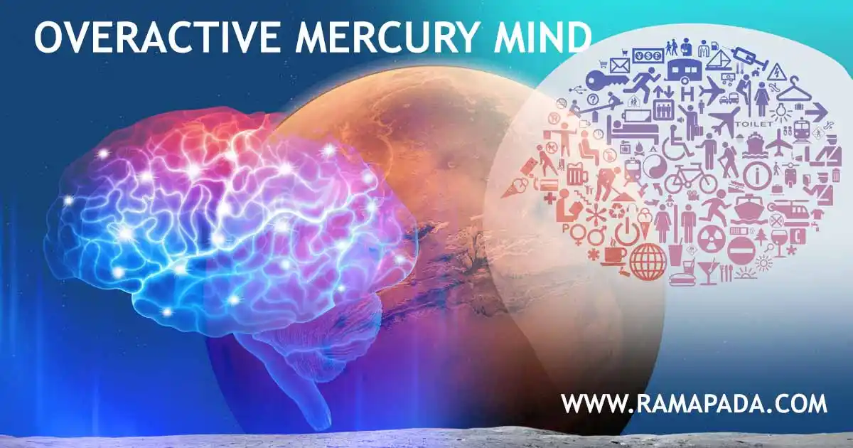 overactive Mercury mind in astrology causing overthinking, anxiety and mental restlessness