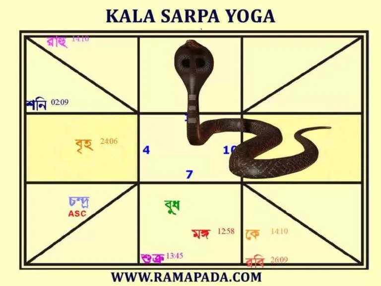 Kala Sarpa Yoga Horoscope Diagram and Remedies by Ramapada Acharjee - Expert Astrologer in India