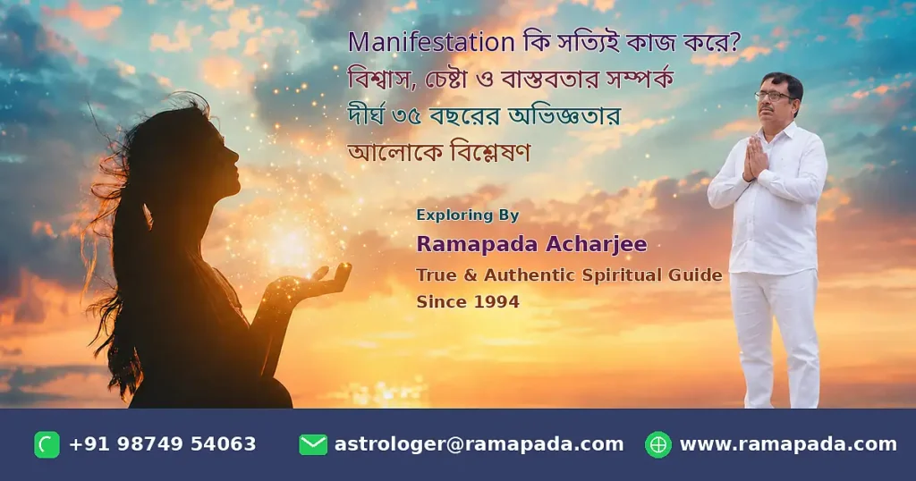 Manifestation কি সত্যিই কাজ করে এবং বিশ্বাস ও বাস্তব চেষ্টার মনস্তত্ত্ব - Ramapada Acharjee