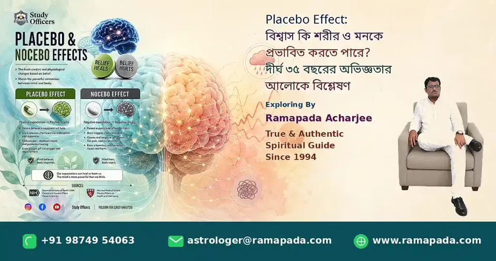Placebo Effect কি এবং বিশ্বাস কি শরীর ও মনকে প্রভাবিত করতে পারে - Ramapada Acharjee