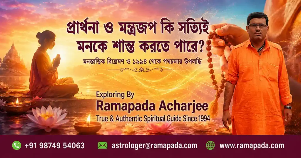 মন্ত্রজপ ও মানসিক শান্তি প্রার্থনা ও মন্ত্রজপ কি মনকে শান্ত করতে পারে রামপদ আচার্য্য