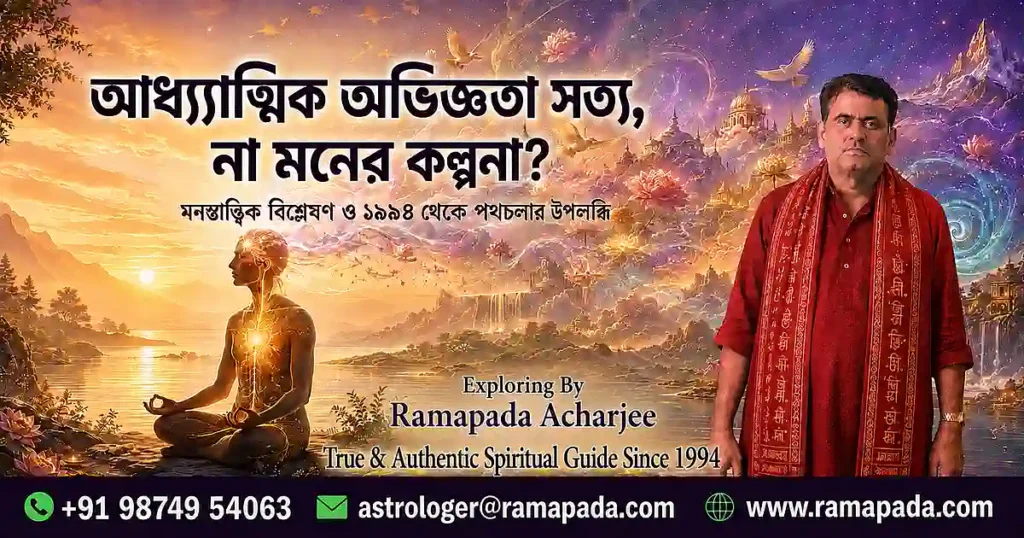 আধ্যাত্মিক অভিজ্ঞতা সত্য না মনের কল্পনা মনস্তাত্ত্বিক বিশ্লেষণ ও ১৯৯৪ থেকে পথচলার উপলব্ধি - রামপদ আচার্য্য