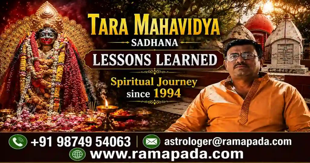 Astrologer Ramapada Acharjee sharing spiritual journey and Tara Mahavidya Sadhana lessons since 1994