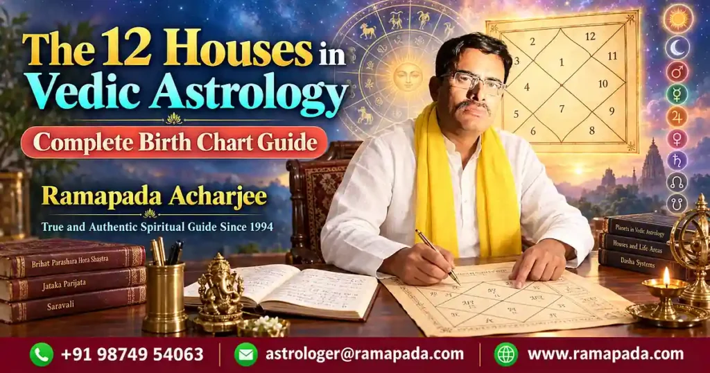 12 houses in Vedic astrology complete birth chart guide by Ramapada Acharjee