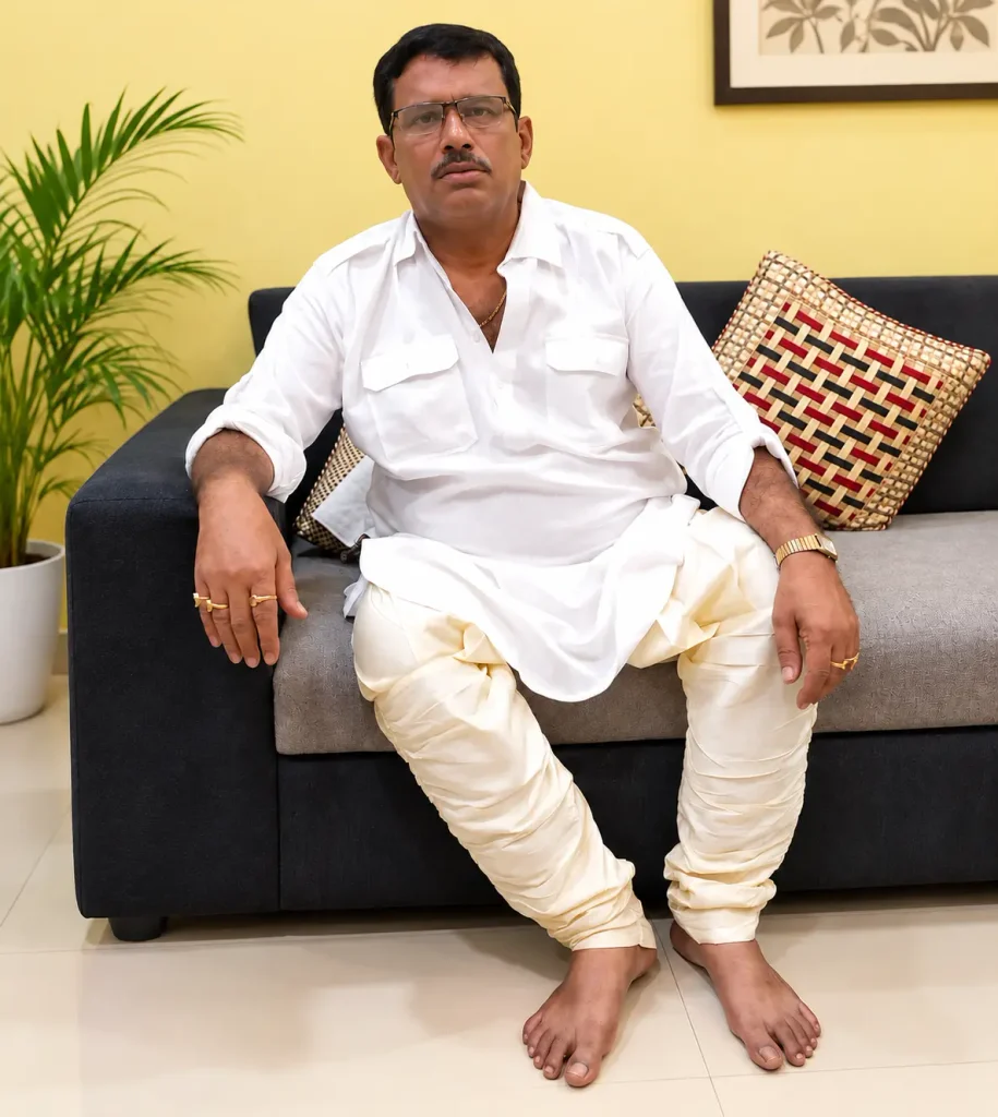 Ramapada Acharjee at his Kolkata residence