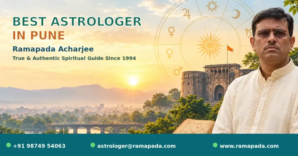 Best astrologer in Pune, Ramapada Acharjee, authentic spiritual guide offering Vedic astrology services since 1994