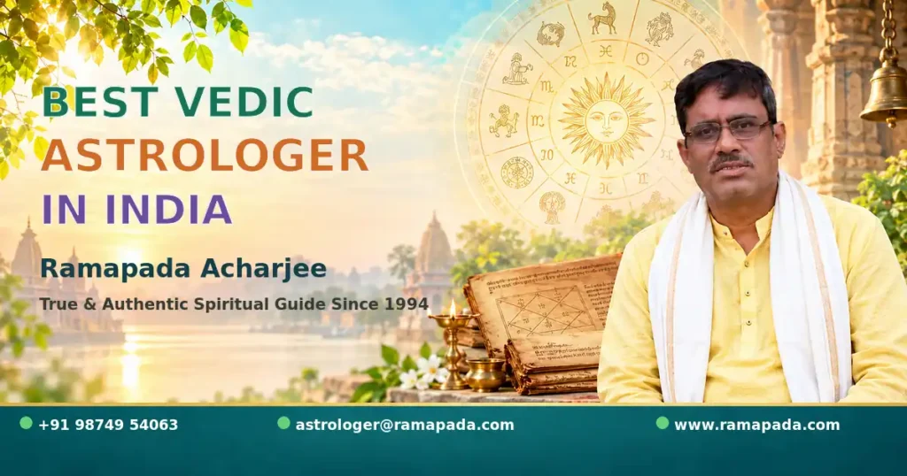 Best Vedic Astrologer in India Ramapada Acharjee, an authentic spiritual guide offering online astrology services since 1994