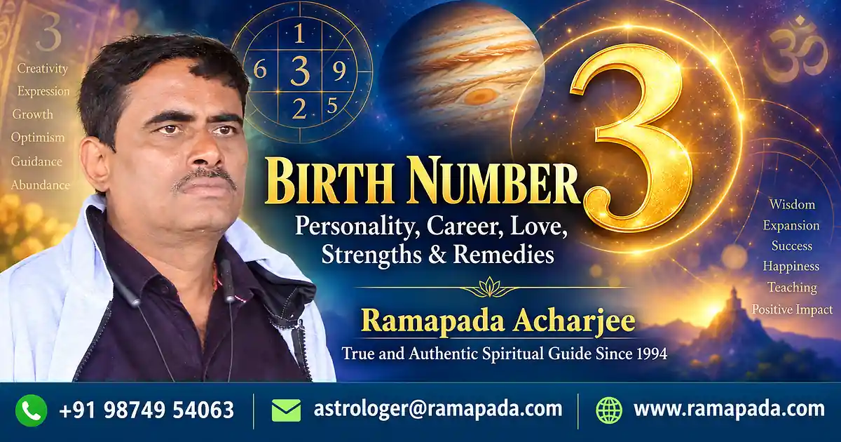 Birth Number 3 Numerology: Personality, Career, Love & Remedies