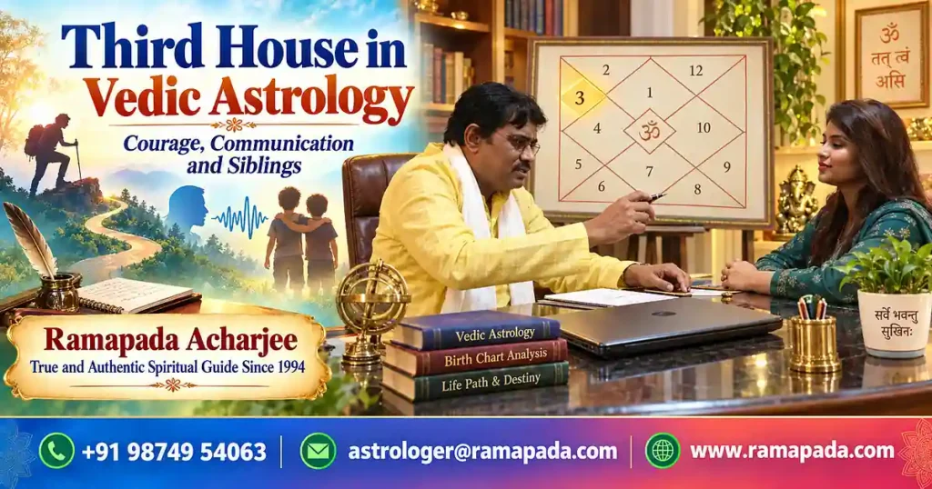 The Third House in Vedic astrology guide by Ramapada Acharjee