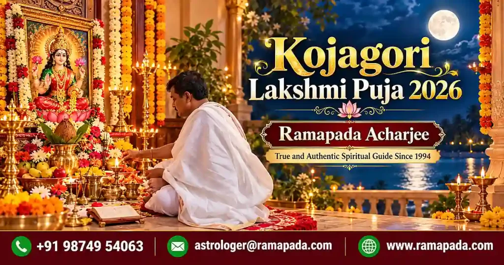 Kojagori Lakshmi Puja 2026 rituals and significance by astrologer Ramapada Acharjee