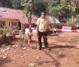 Ramapada Acharjee during a spiritual expedition to remote sacred sites and Vedic ashrams
