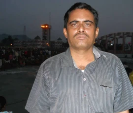 Ramapada Acharjee at Har Ki Pauri Haridwar during his spiritual journey in 2012